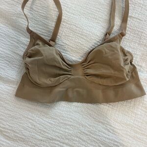 SKIMS Tan Wireless Bra with Adjustable Straps